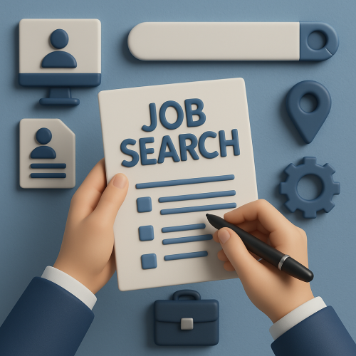 Job Search Preparation Scene